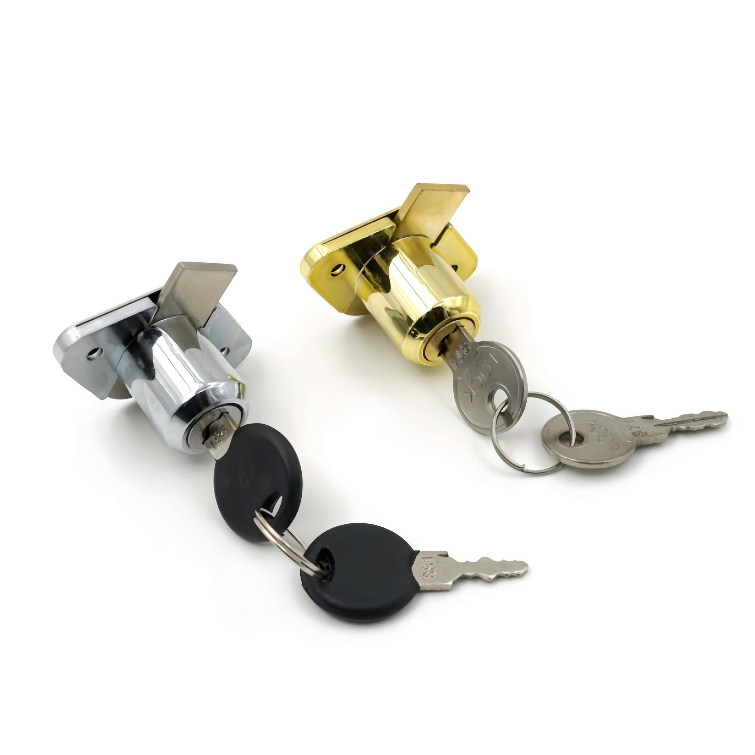 Model 106B‑22 Chrome Plated Drawer Lock, Iron Housing Zinc Alloy Core for Furniture Cabinet