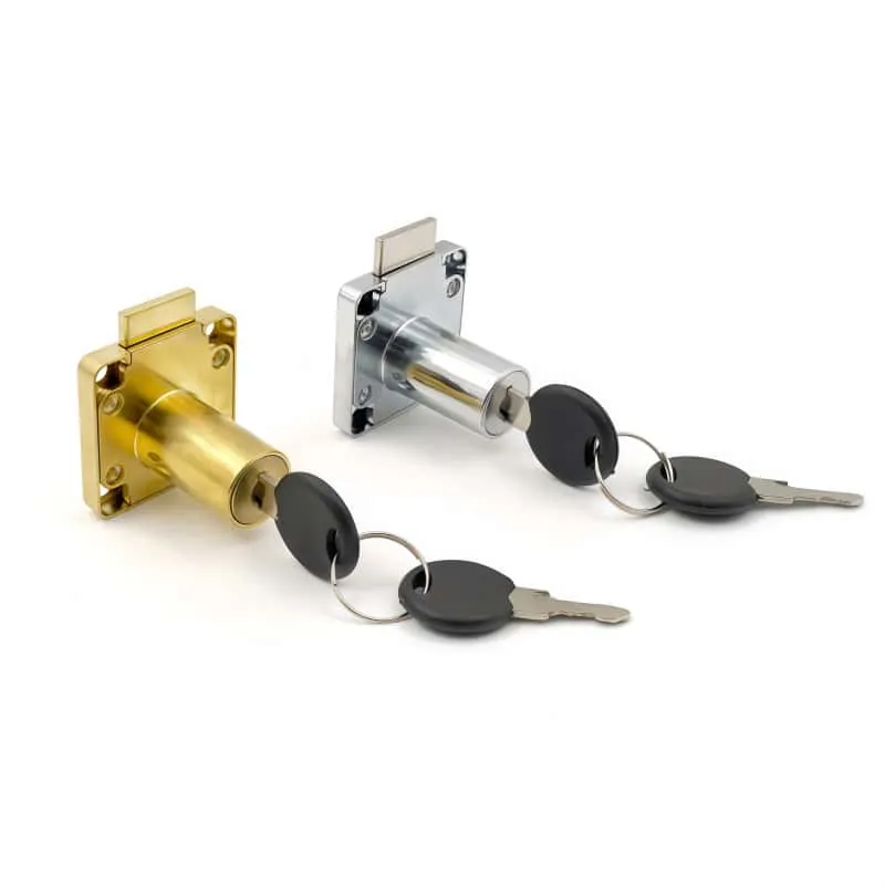 138A Full Zinc Alloy Drawer Cam Lock Chrome, Single‑Stop Cam Tongue, Cylinder Length 22/26/32/38mm For Office Desk Filing Cabinet