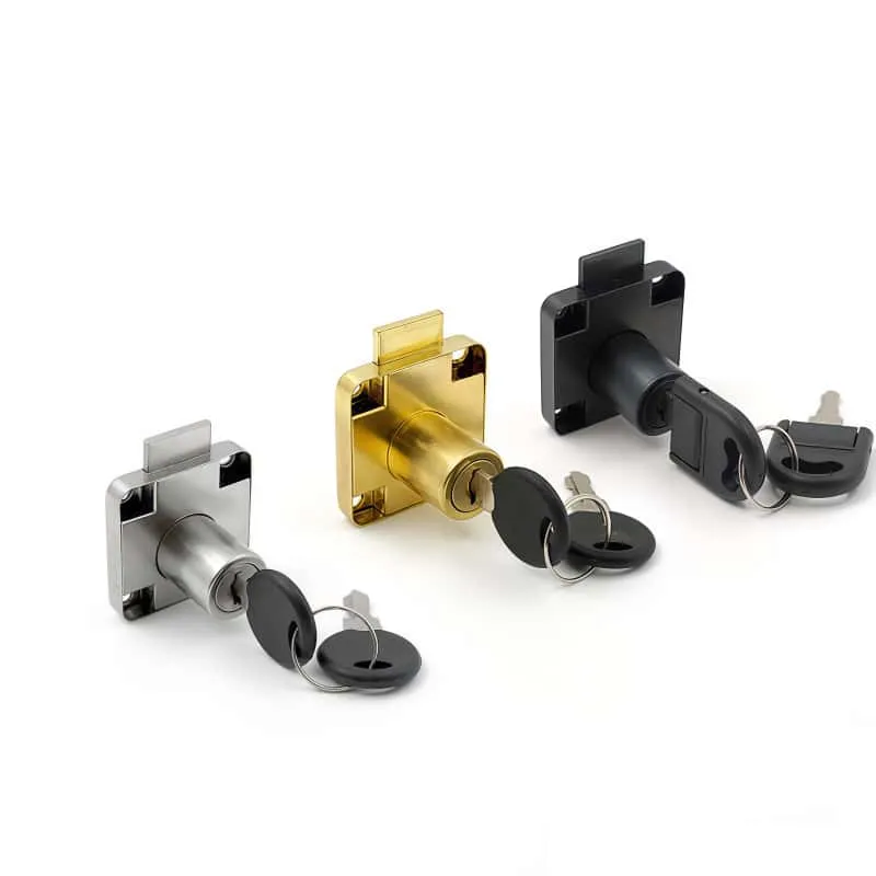 138C Full Iron Drawer Cam Lock Nickel Plated|Single‑Stop Cam Tongue, Cylinder Length 22mm /32mm For Budget Furniture Cabinet