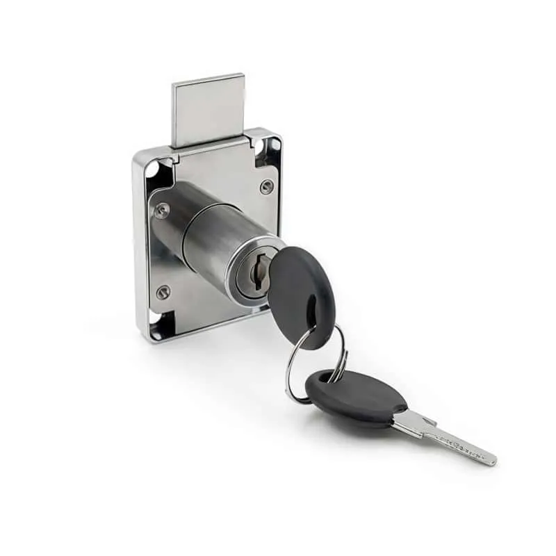 Model 139AC Drawer Lock Iron Housing Zinc Alloy Cylinder Chrome Plated Two‑Stage Latch for Commercial Office Cabinet